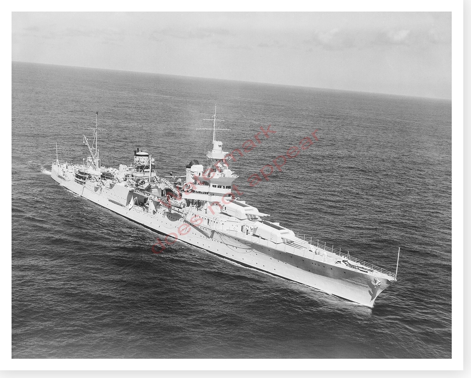 USS Indianapolis CA-35 Starboard Bow 1939 WWII US Navy Silver Halide Photo