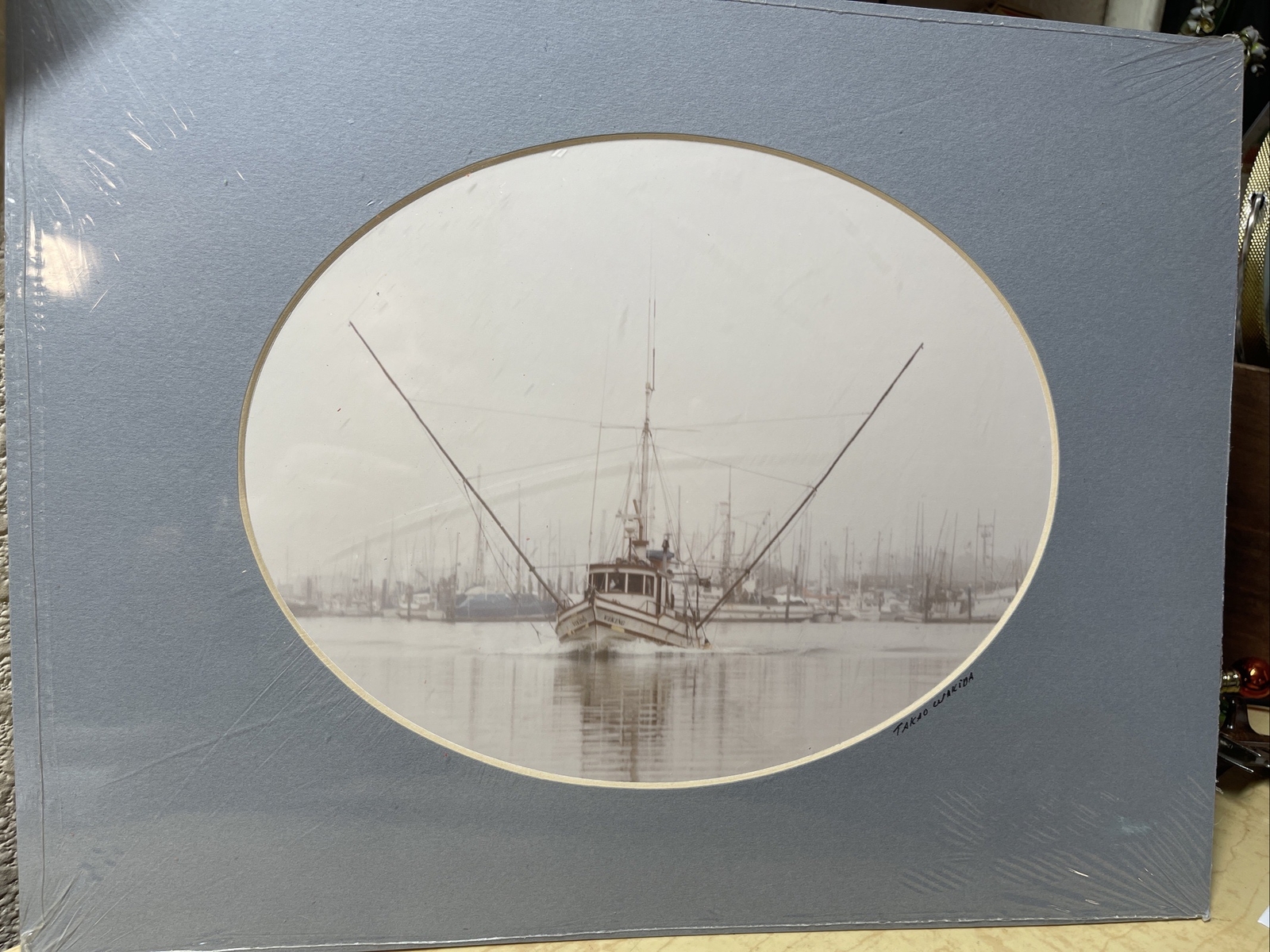 Photograph By Takao Wakida Of Carmel California Shrimp Boat Ship In Harbor