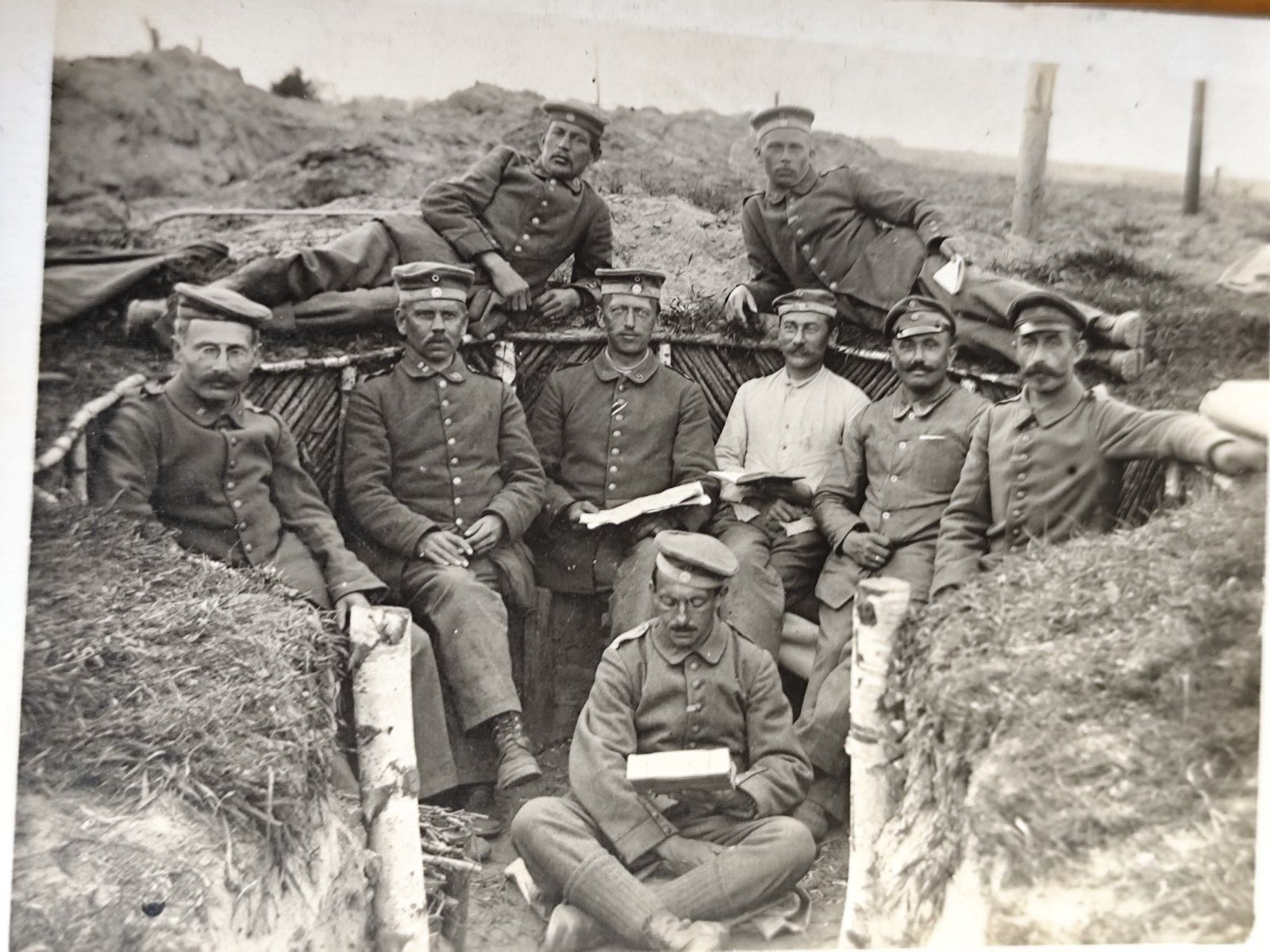 Foto Postkarte Soldaten 1.wk 1921 ww1 photo FG