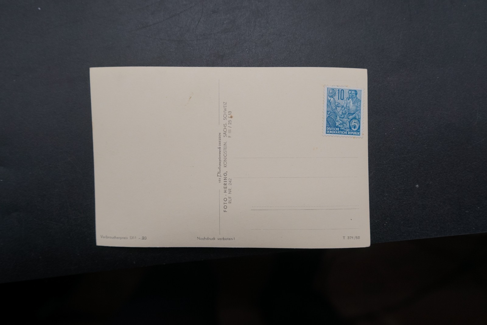 Photo view postcard restaurant Thürmsdorf Saxon Switzerland consumption GDR house