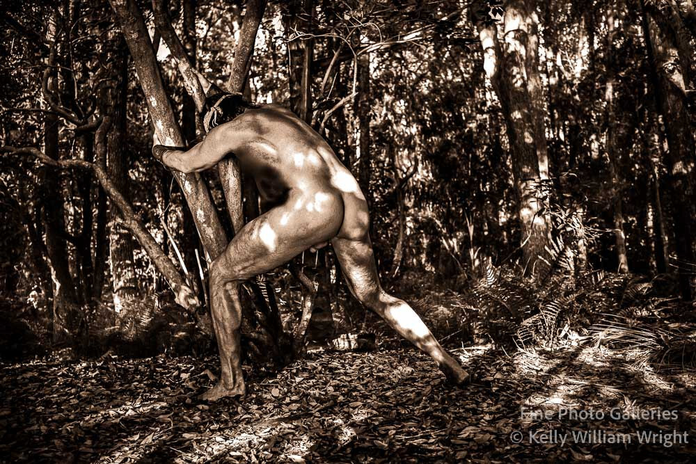 Original Male Nude KELLY WILLIAM WRIGHT Song Of The Trees #9 Butt Photo 9×13