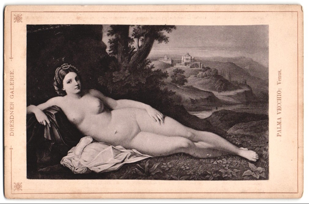 Photograph Unknown Photographer and Place Nude Venus Resting in Forest After One Nude