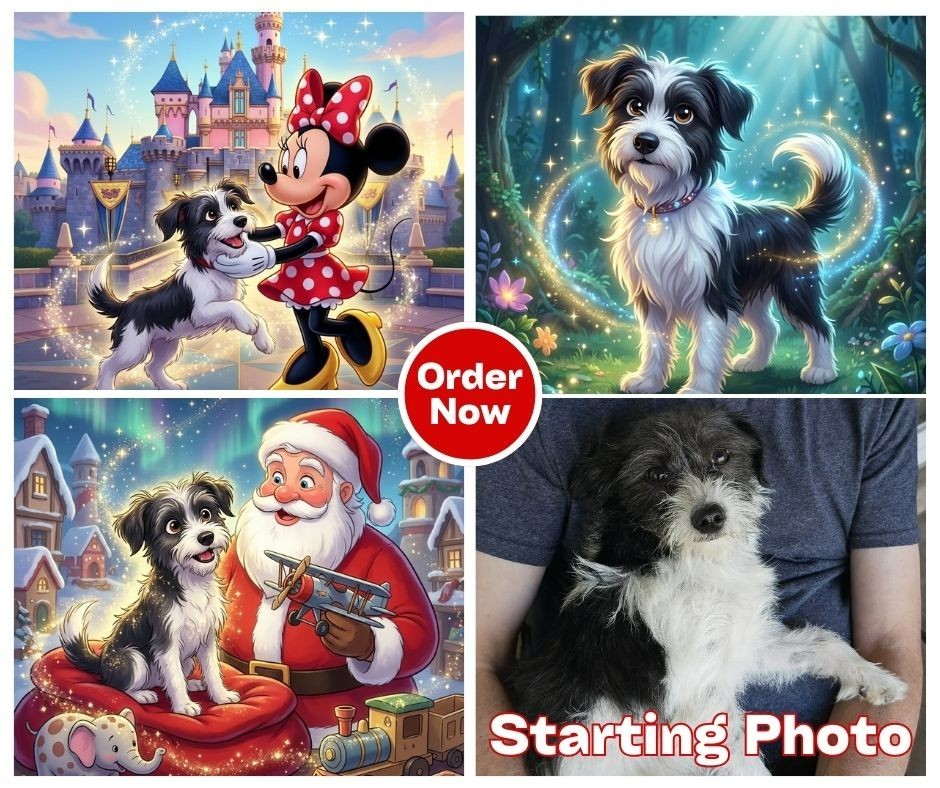 Digital Image Pet Portrait Picture Photo Background “Disney-fy” your pet
