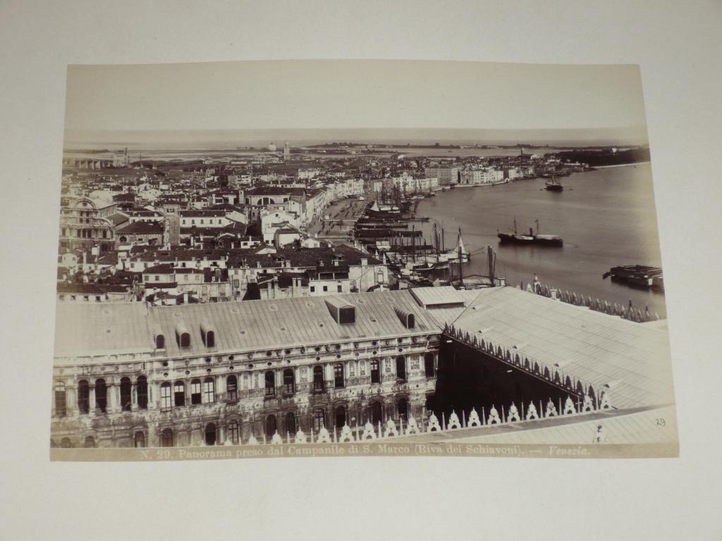 Naya / Venice Venezia 1870 Panorama Vintage Albumen Print Photo