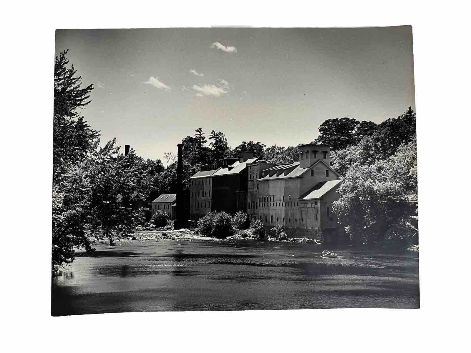 Vintage Large Black & White Photograph Photography Print Riverside Nautical Town