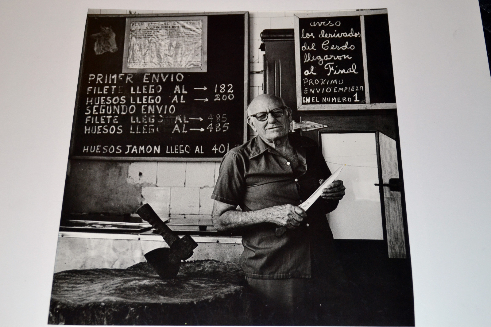 Original TITO ALVAREZ Fine Art Photograph.Signed.Carnicero.Cuban Butcher.Signed