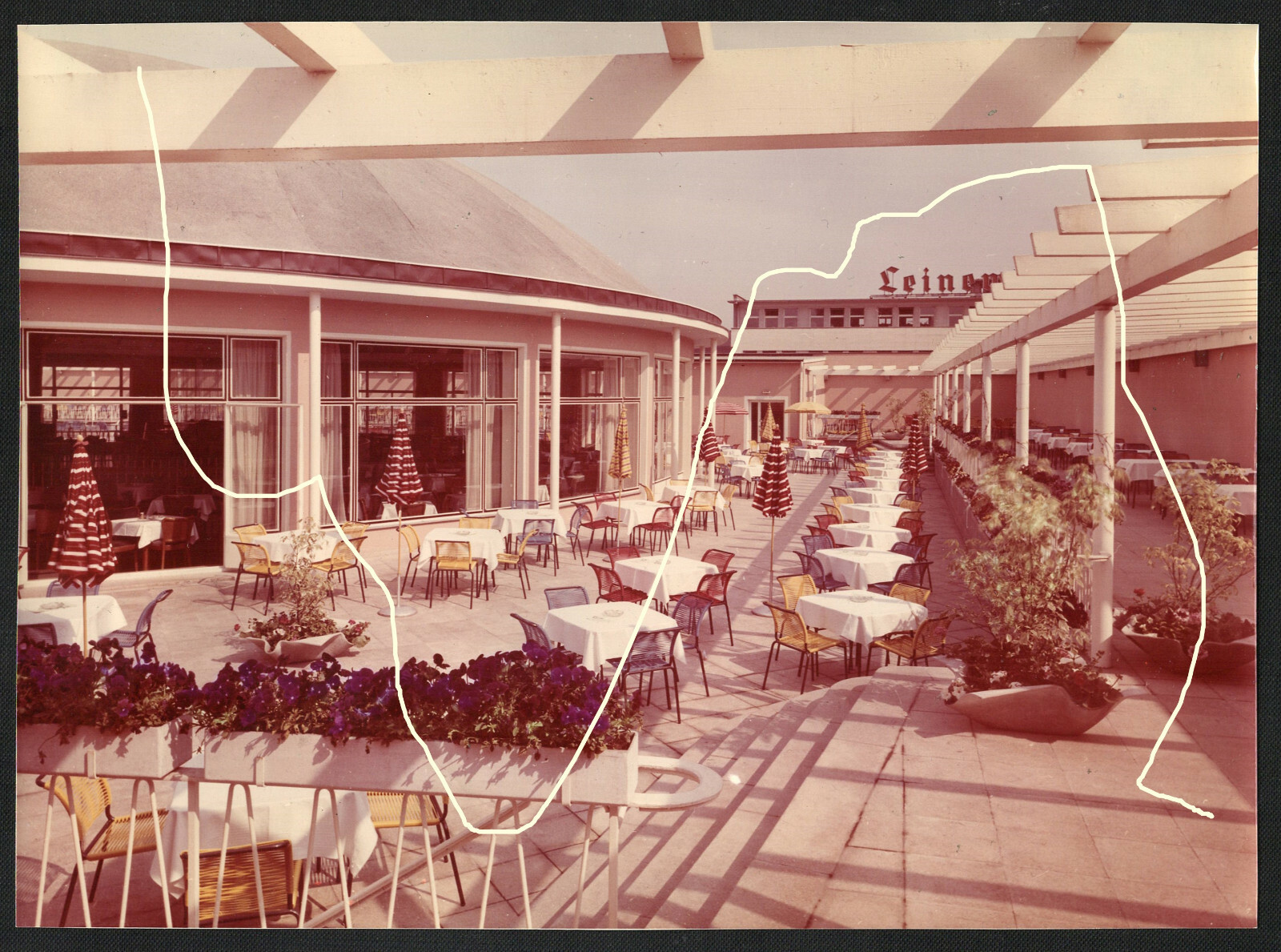 23×17 Early Large Orig Barite Color Photo Günter Horn 1959 Department Store Hertie Berlin