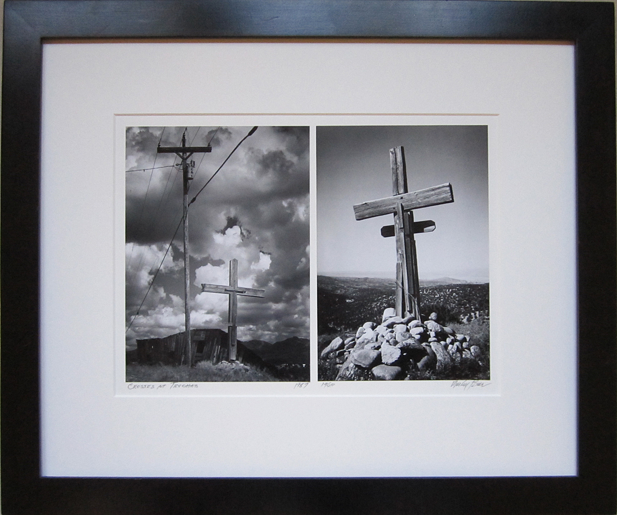 MORLEY BAER Signed Original Unique 1960-87 Photograph – “Crosses at Truchas”