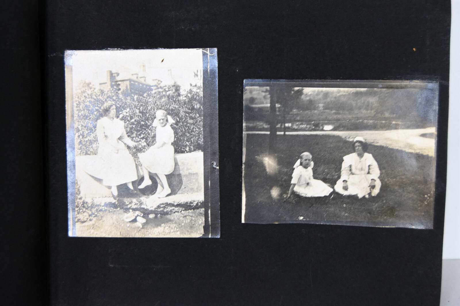 Antique Photo Album PA Conneaut Lake Pennsylvania Nurse Pets Horses Women