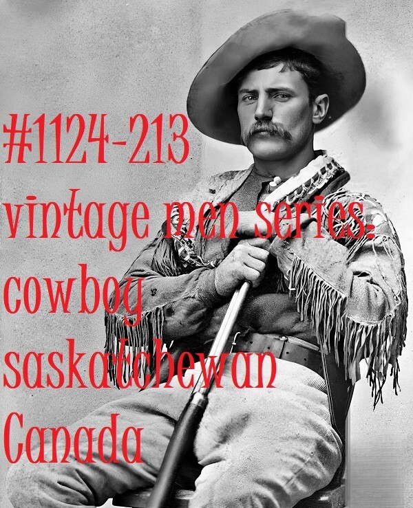 VINTAGE MALE PORTRAIT #1124-213 -cowboy saskatchewan 1933 -free shipping in usa