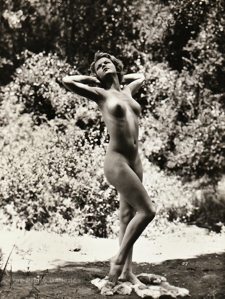 1928 Original EDWIN BOWER HESSER Art Deco Female Nude Woman Silver Gelatin Photo