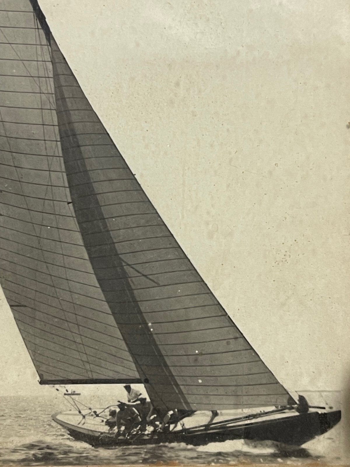 Original Vintage Black And White Photography Sailboat Yacht Seascape Yachting