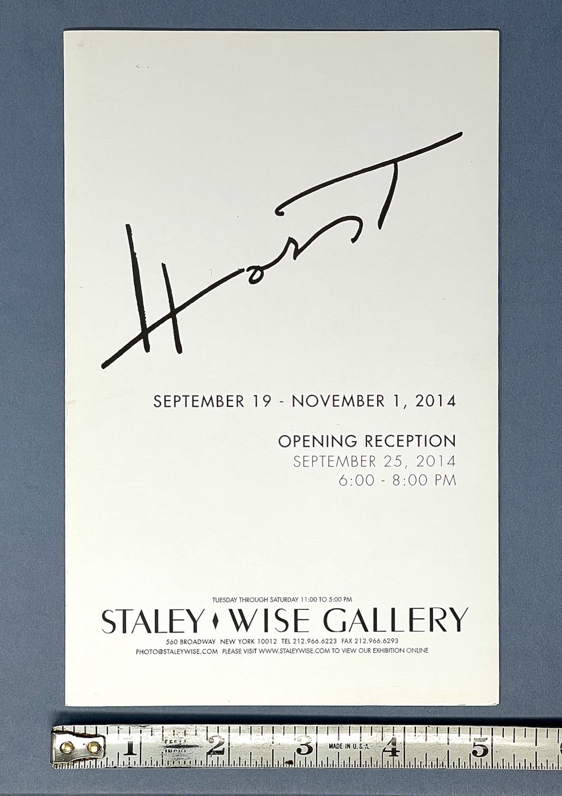 Horst P. Horst (1906-1999) Art Announcement Card 2014 Staley Wise Gallery NYC
