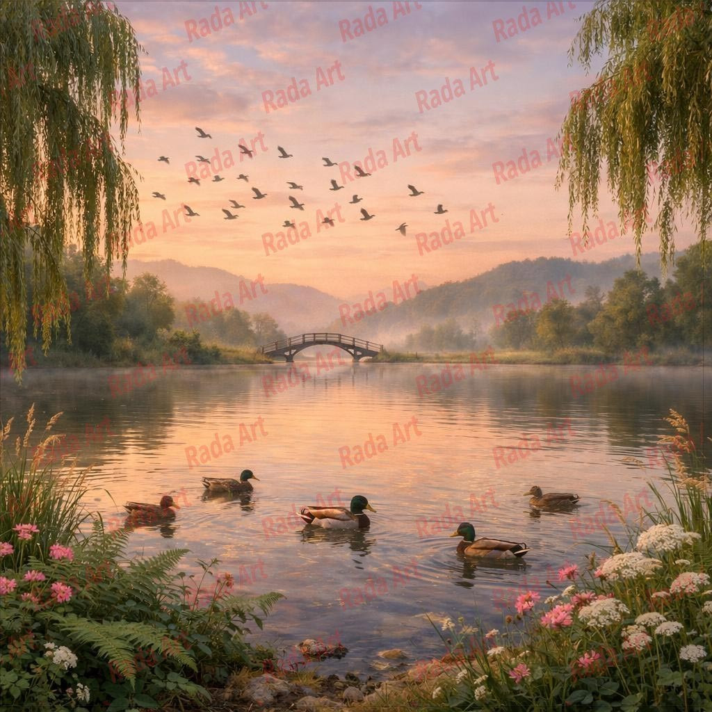 Digital Image Picture Photo Wallpaper Desktop Background Lake with ducks
