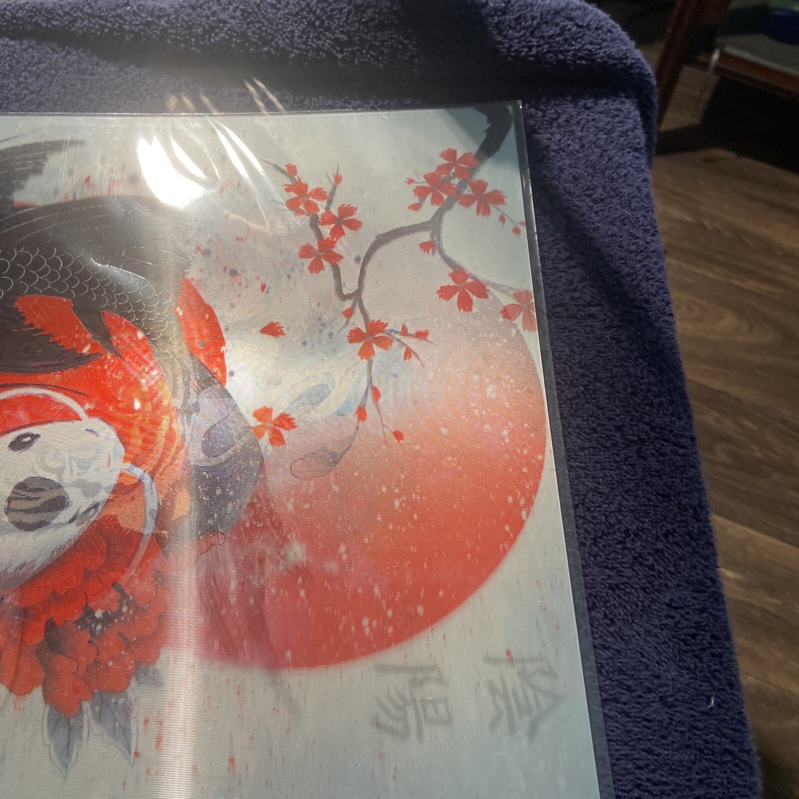 White Tiger, Koi Fish, 3D, Image Shifting Japanese Art
