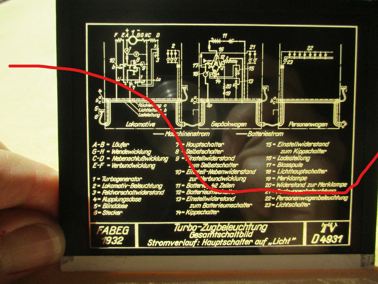 8x old glass negative 10×9 cm train lighting technical Data 1934 railway train