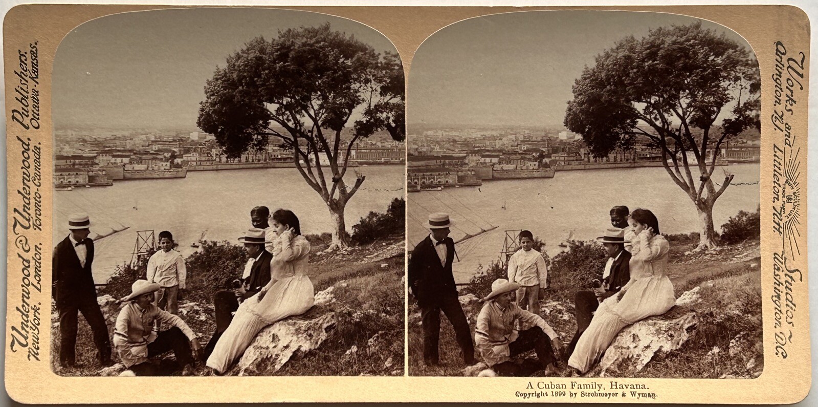 Cuba Havana A Family Cuban 1899 Photo Stereo Vintage Album