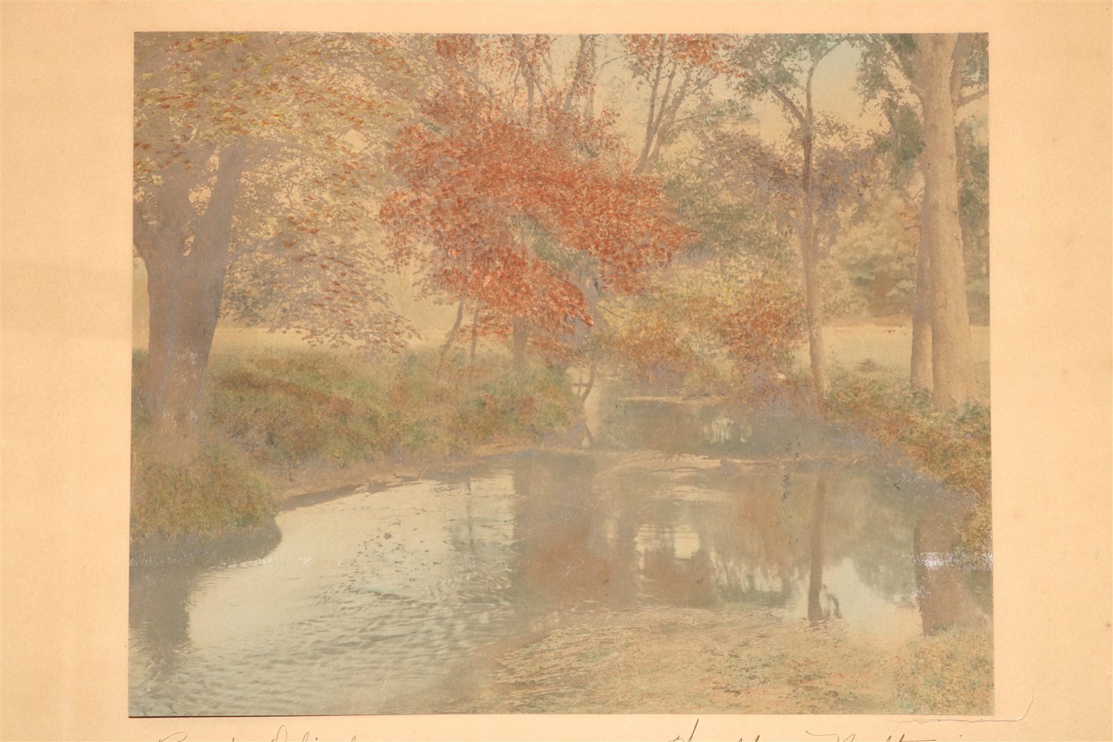 Wallace Nutting (1861-1941) Bay’s Delight, Hand-Tinted Pictorial Landscape Photo