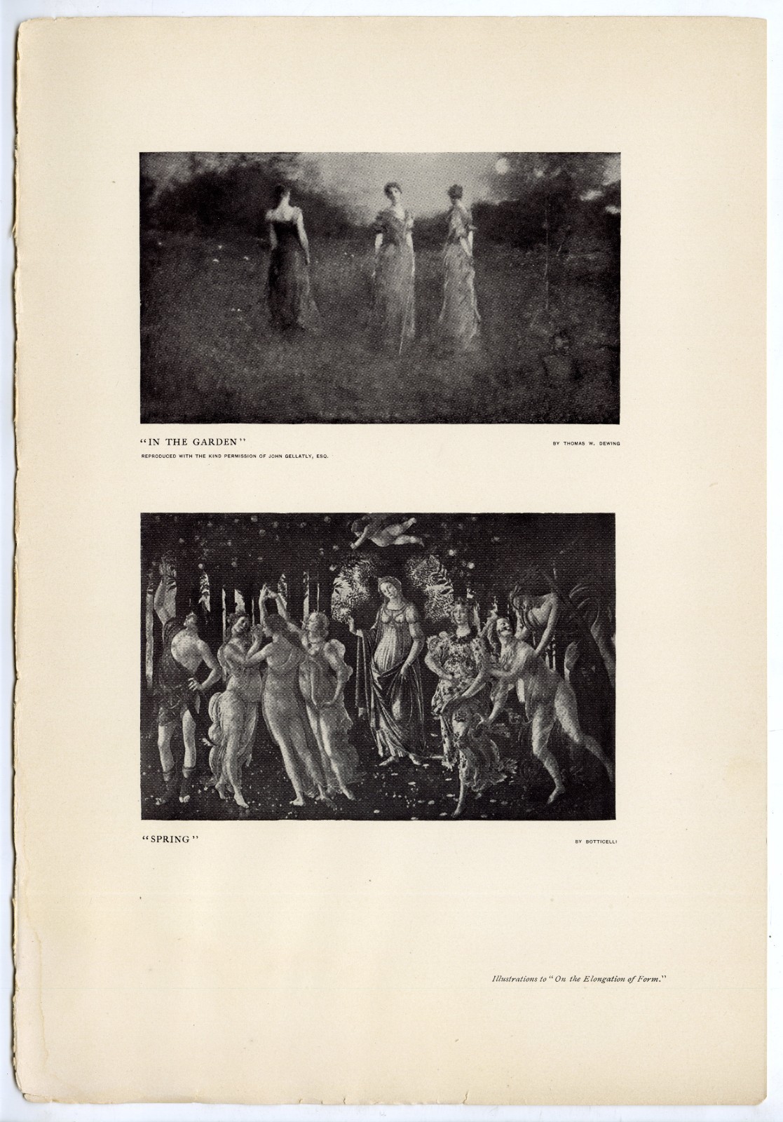 Botticelli Thomas Dewing Halftone Gravure Print frm Alfred Stieglitz Camera Work