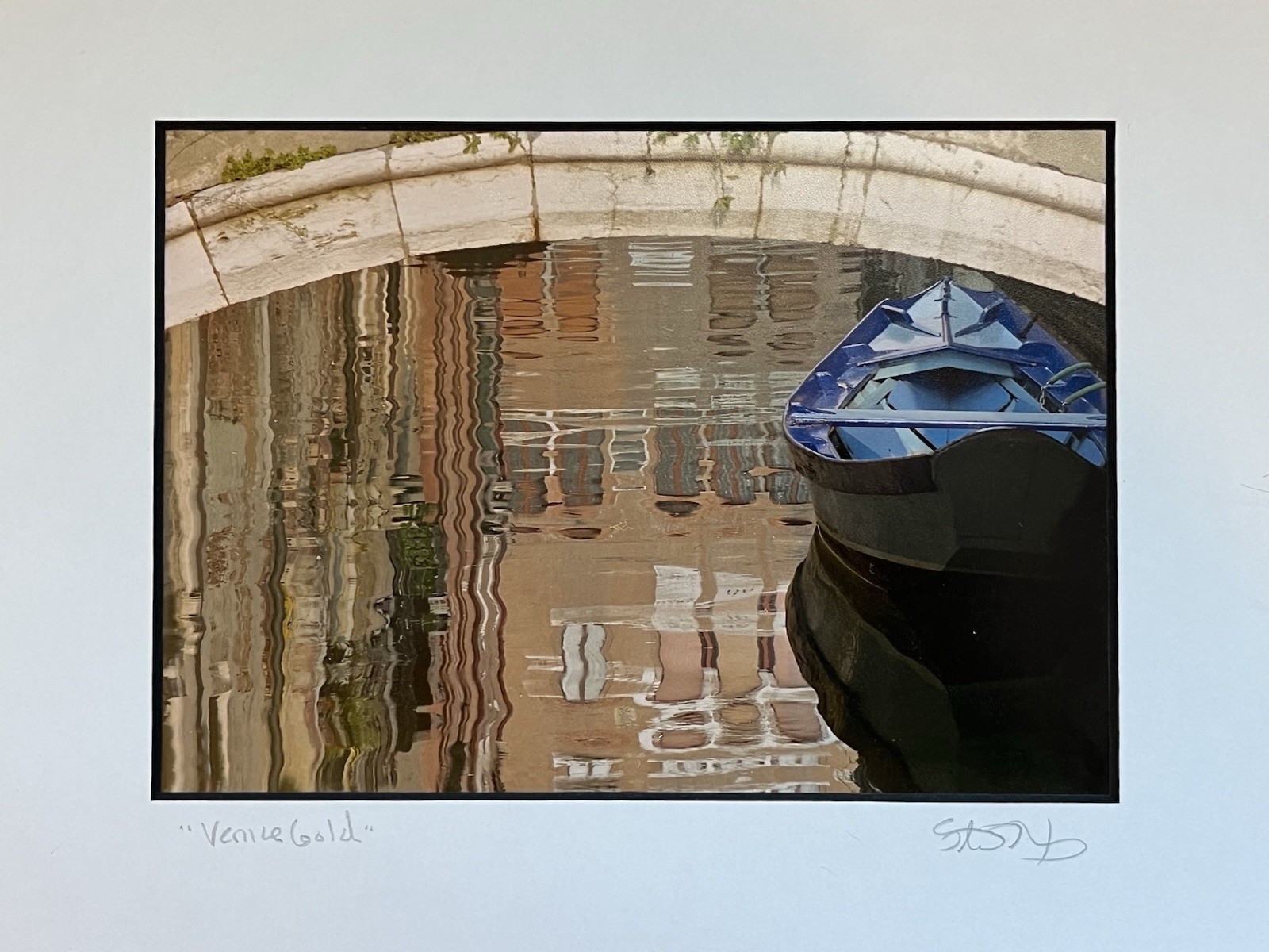 Travel Photography – Gondola In Venice Canal Print