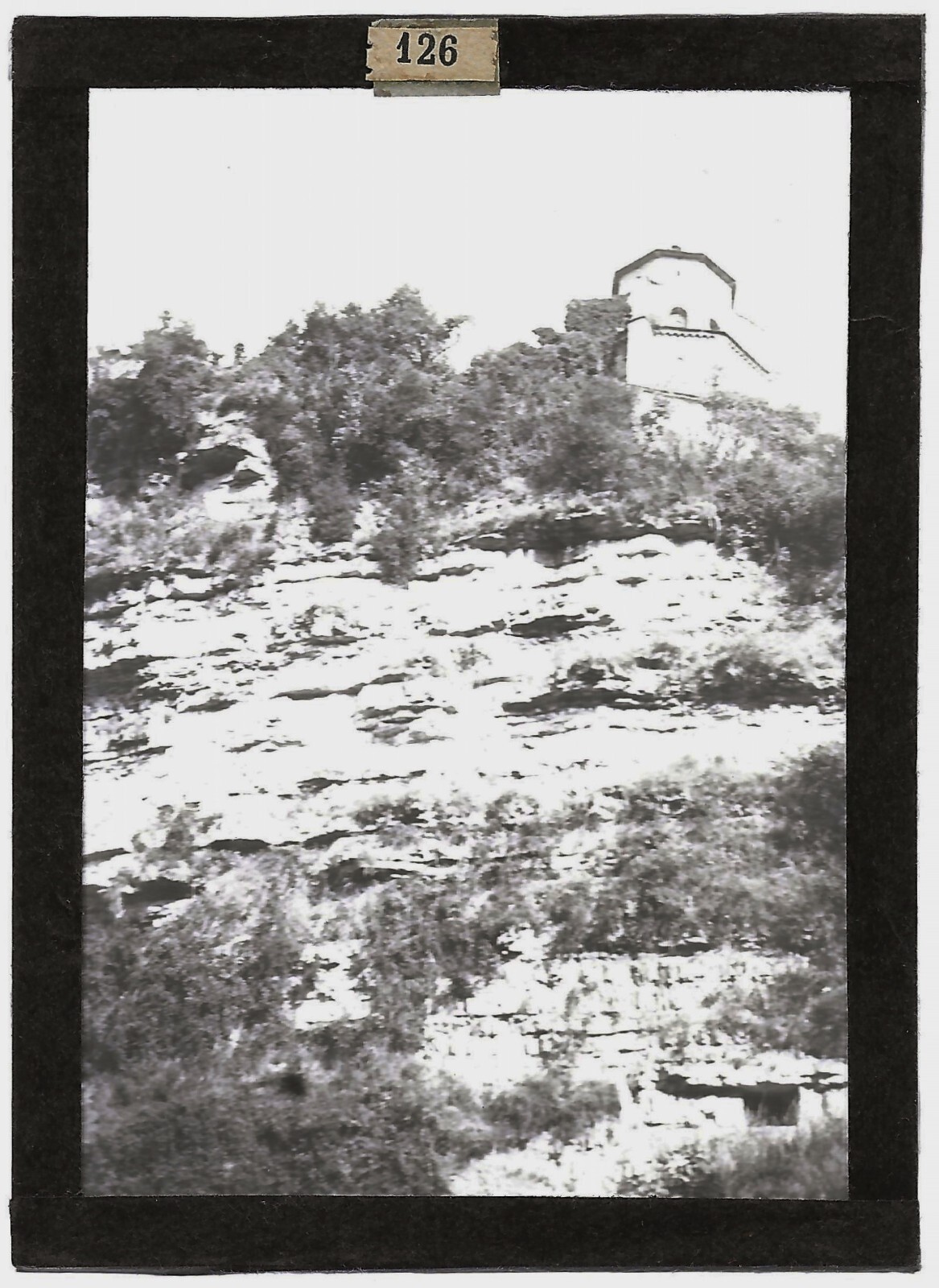 Old Black And White Glass Photo Plate 6X9 CM Cliff Cévennes