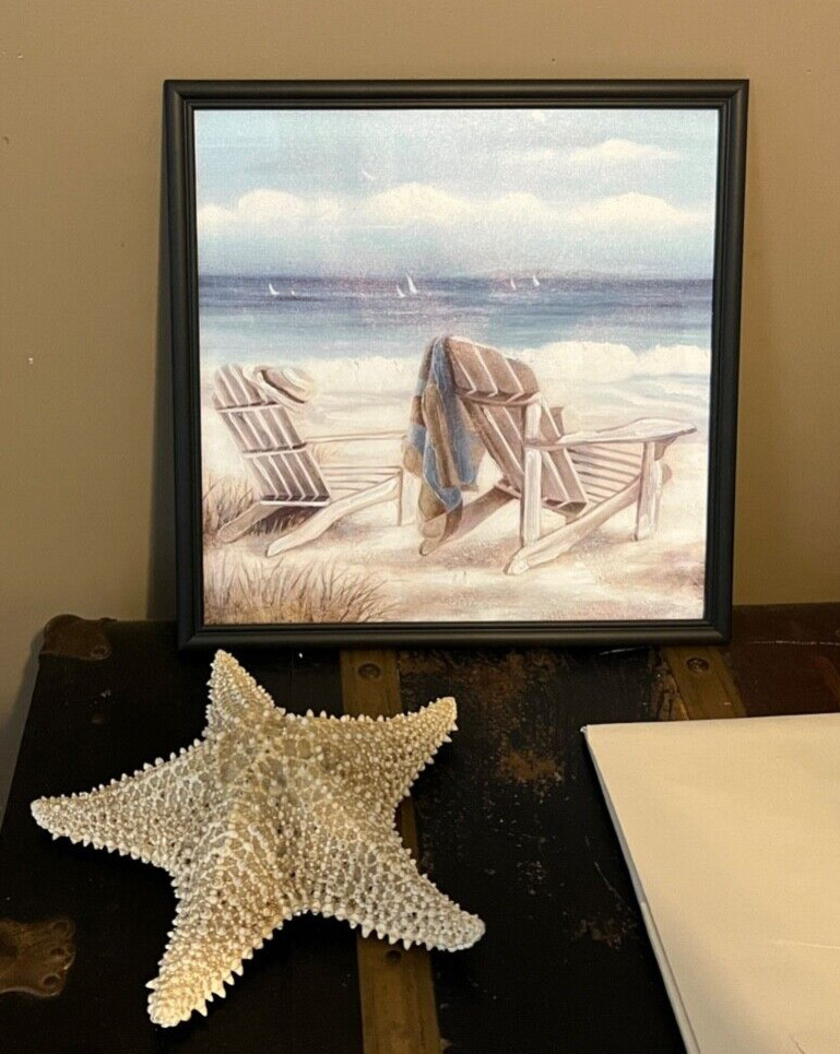 Beach Scene picture framed photo