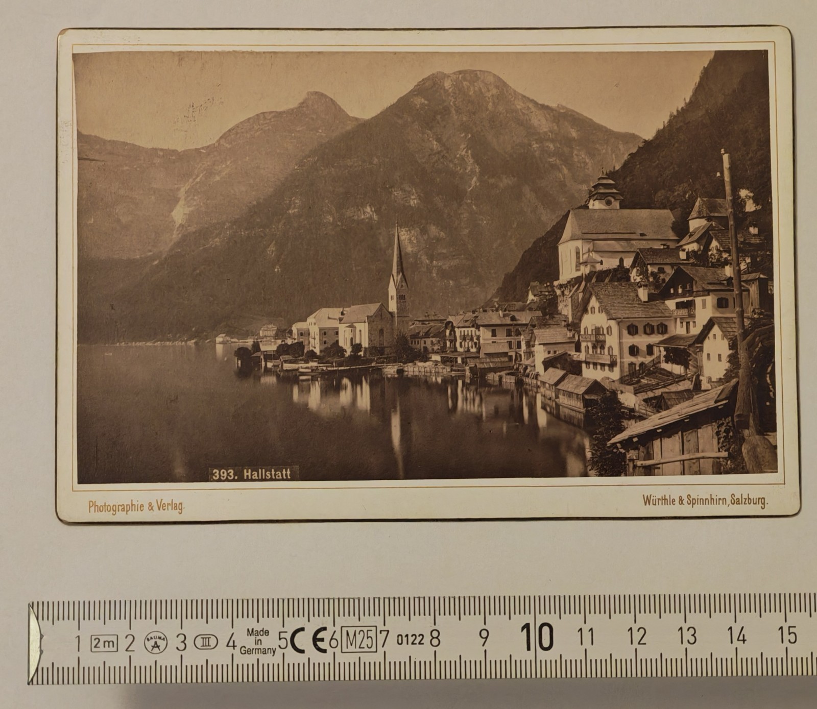Original album photograph Hallstatt Austria c1885 Würthle Salzburg Austria