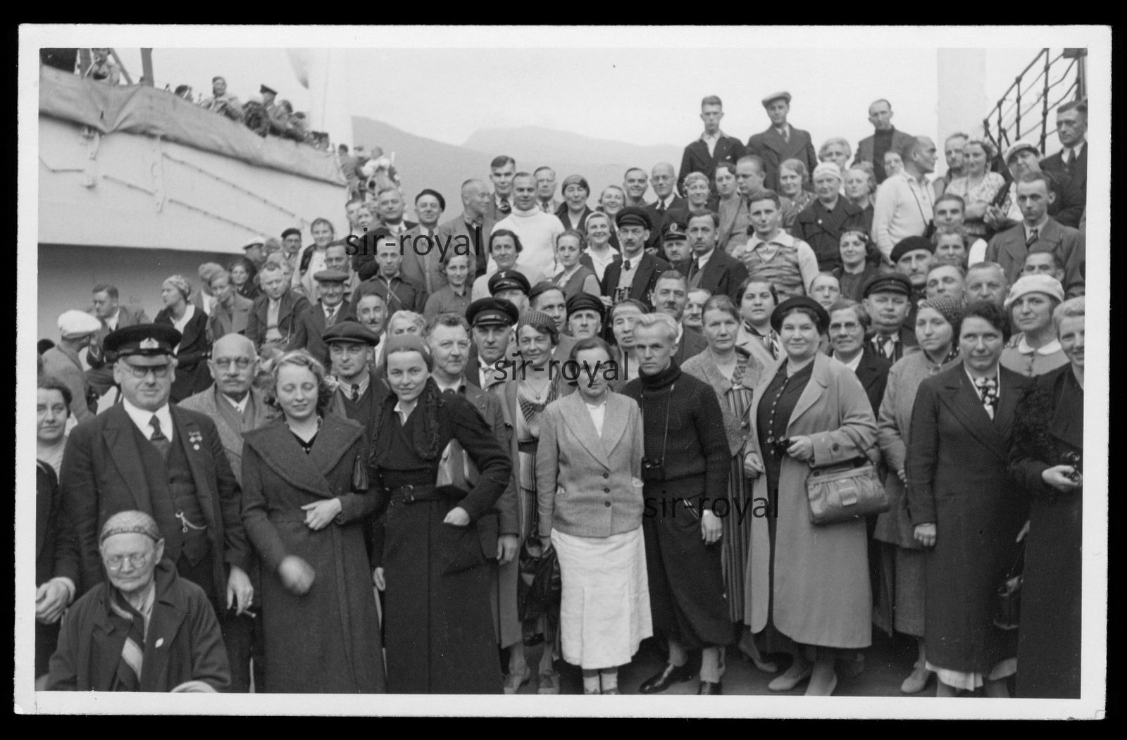 KdF Ride MS Monte Olivia Norway 1936 – Group Photo – 1930s – Photo Postcard 14x9cm