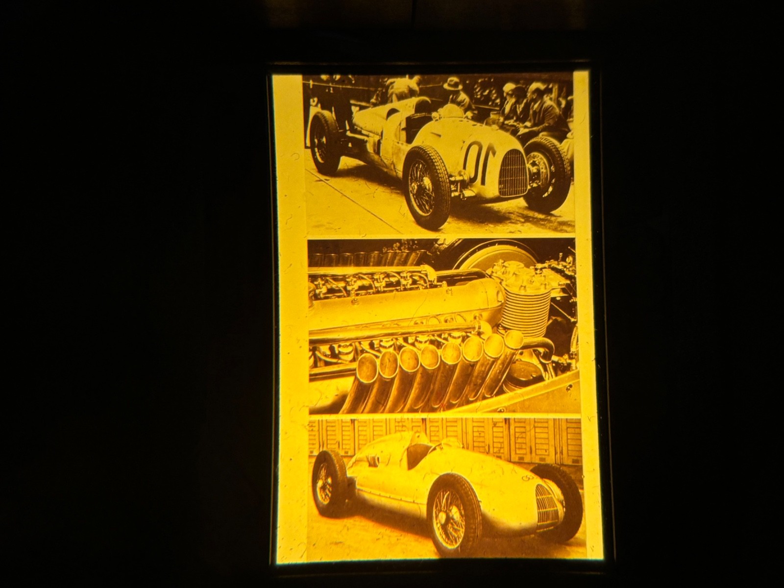 36x24mm Photo Slide Positive – Race Car 1930s Auto Union Type C Silver Arrow
