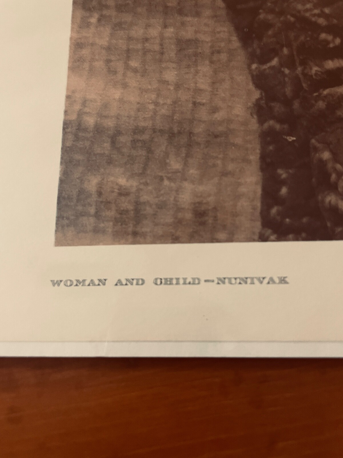 Edward S. Curtis Woman and Child Nunivak 16 x 12 Sepia Print Native American EUC