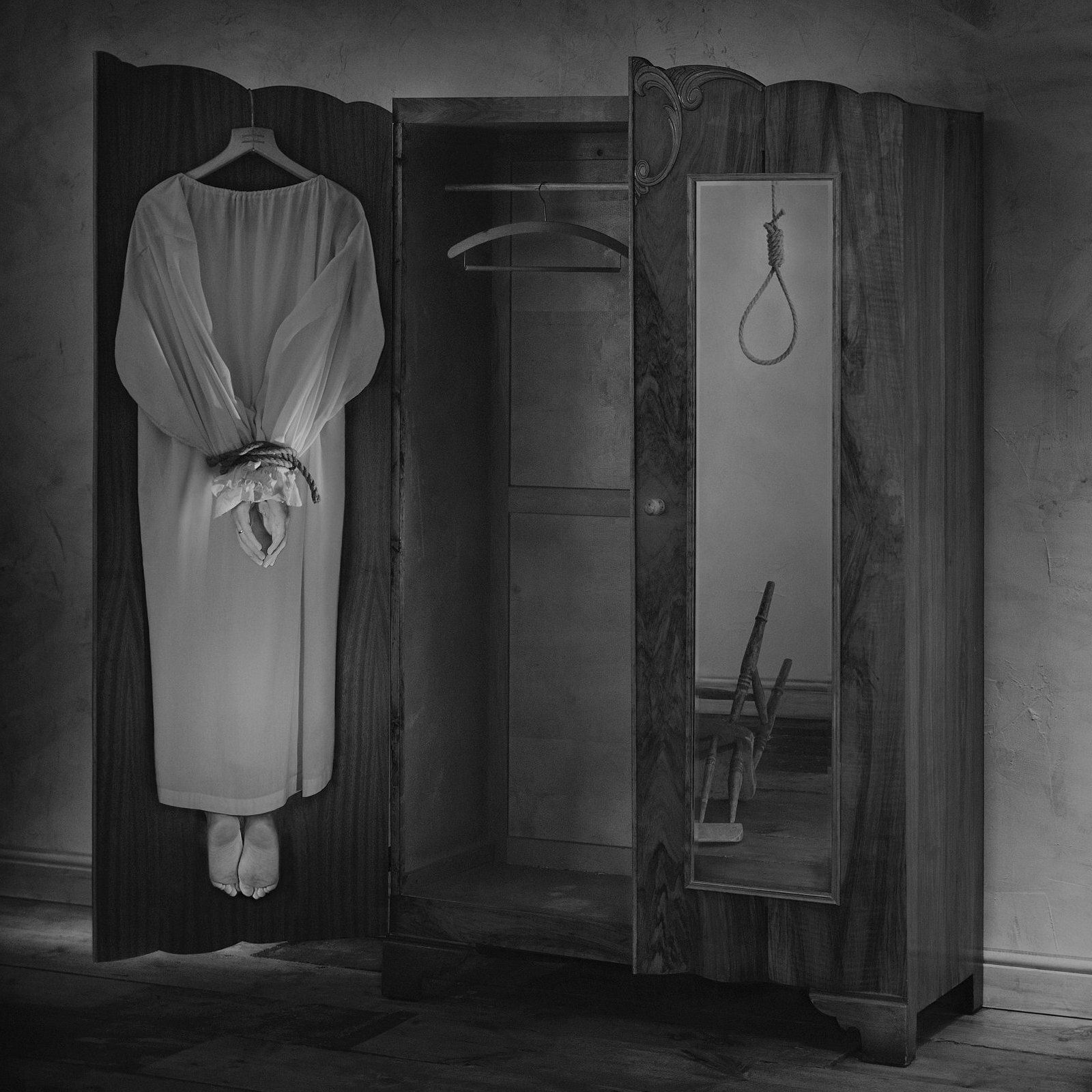 Fine Art Photography Signed Ltd Edition SURREAL Closet Suicide Death by Hanging
