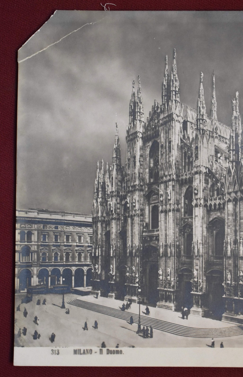 Vintage Black and White Photograph of an Italian Church ‘313 Milano – Il Duomo’