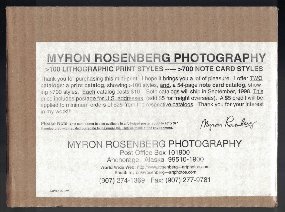 Myron Rosenberg Photography Photo Print: PRINCE WILLIAM SOUND Mini Poster 9.5×7