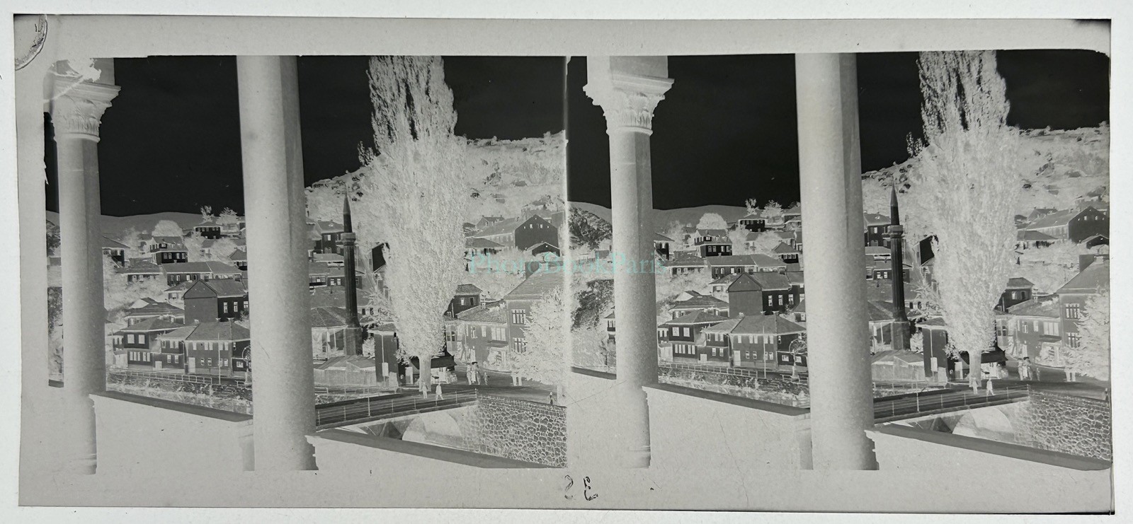 Yugoslavia Balkans Mosque 1936 Photo NEGATIVE On Celluloid Film Vintage