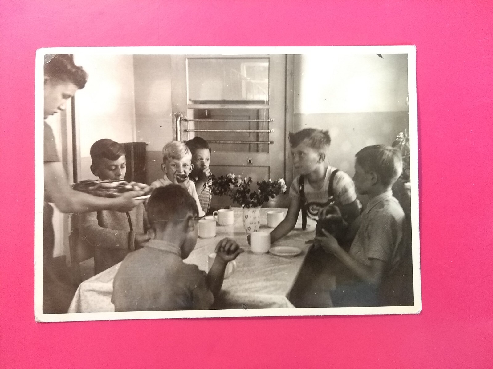 Old photo antique boys pimping at breakfast Boys breakfast old photo school