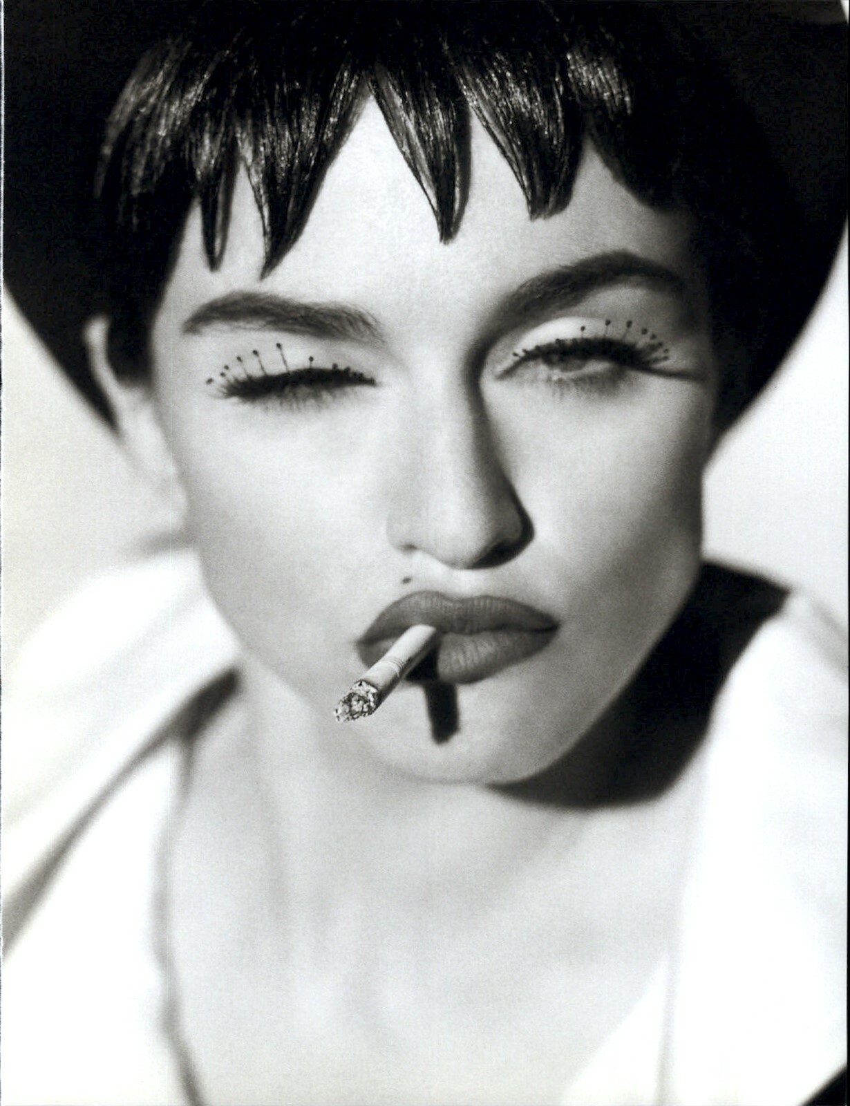 2000 Herb Ritts Rock Star Madonna Closeup Portrait Smoking 1990 Art Photo