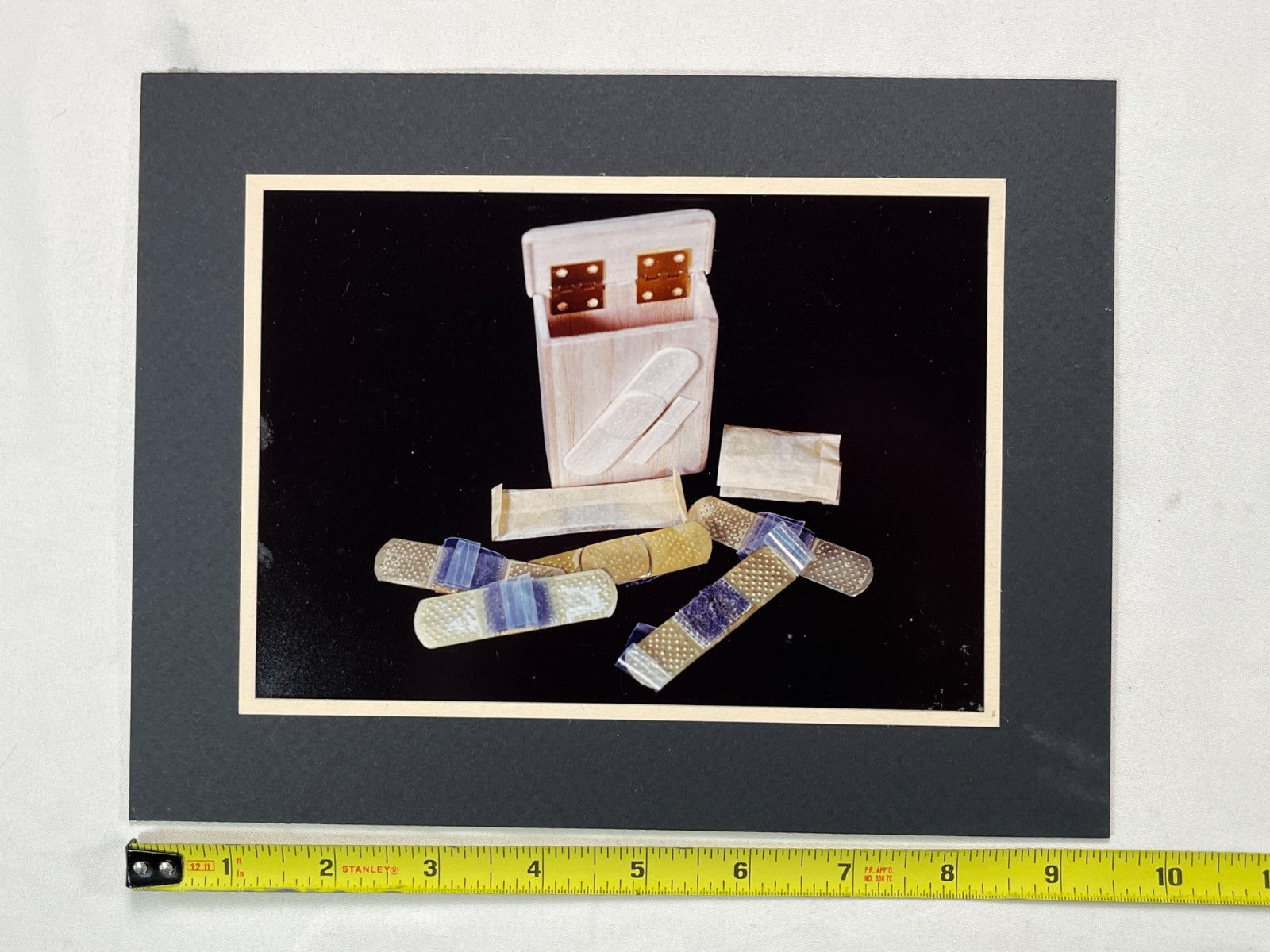 Vintage Amateur Color PHOTO ART – Medical Bandages Still Life – Matte Board OOAK