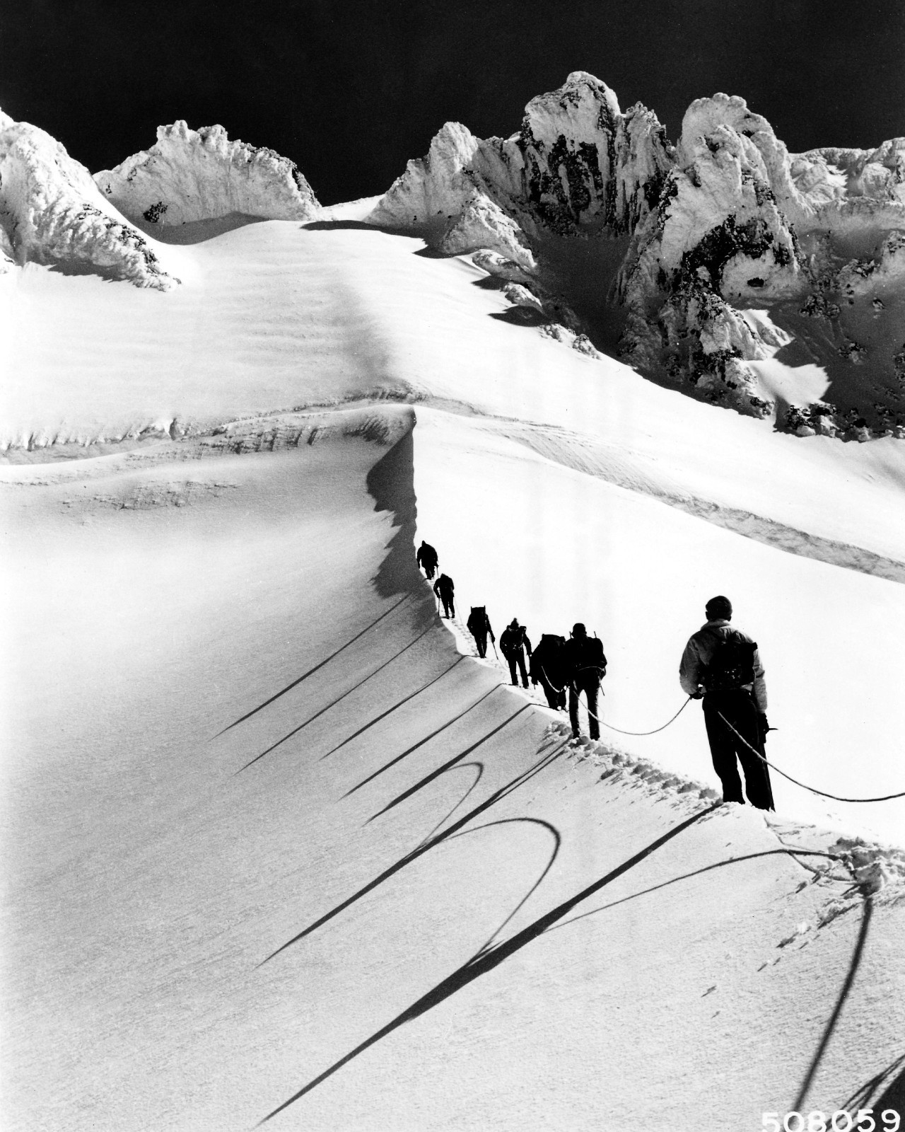 Mazamas Climbing Mt. Hood, Oregon 8″x10″ Photo Print 8×10