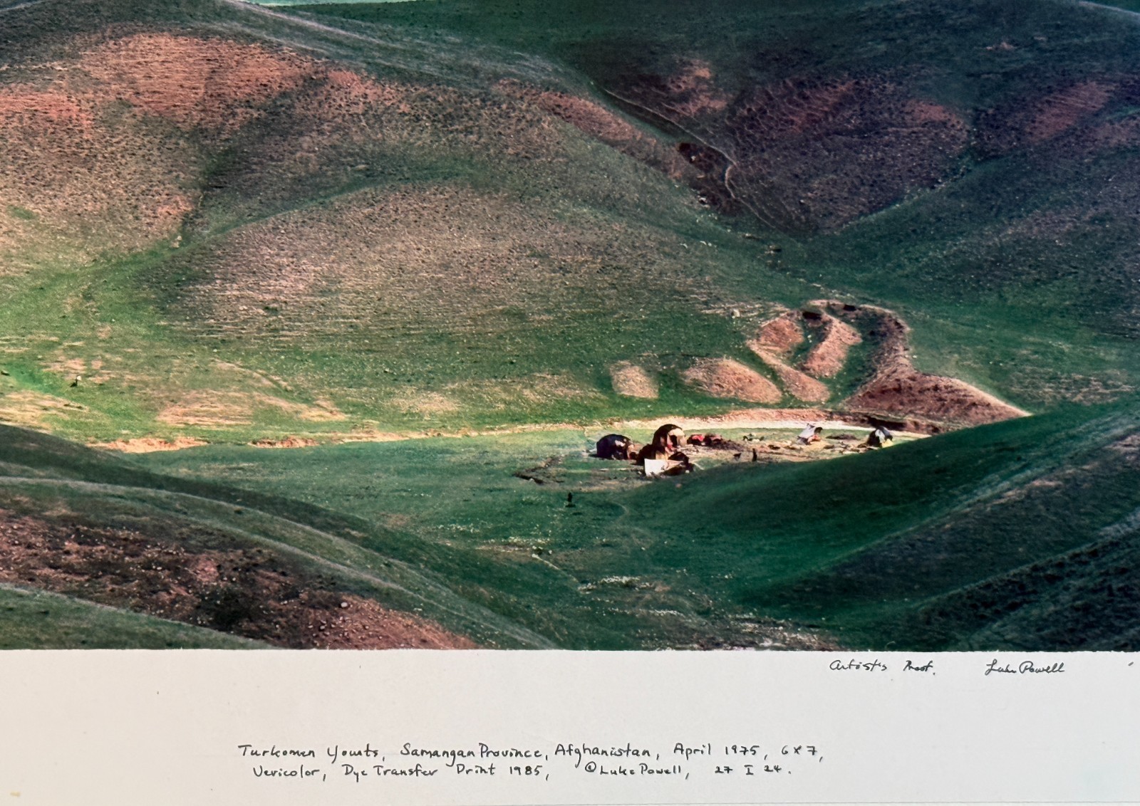 Rare Signed Artist’s Proof Dye Transfer Print by Luke Powell – Turkmen Yourts