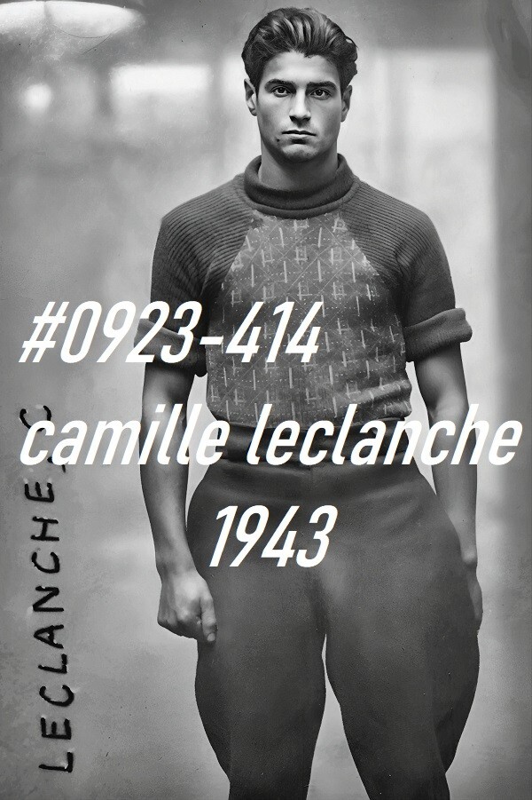 VINTAGE MALE PORTRAIT #0923-414- CAMILLE LECLANCHE 1943 -free shipping in usa