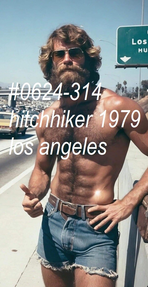 MALE PORTRAIT #0624-314 -hitchhiker – los angeles 1979 -free shipping in usa