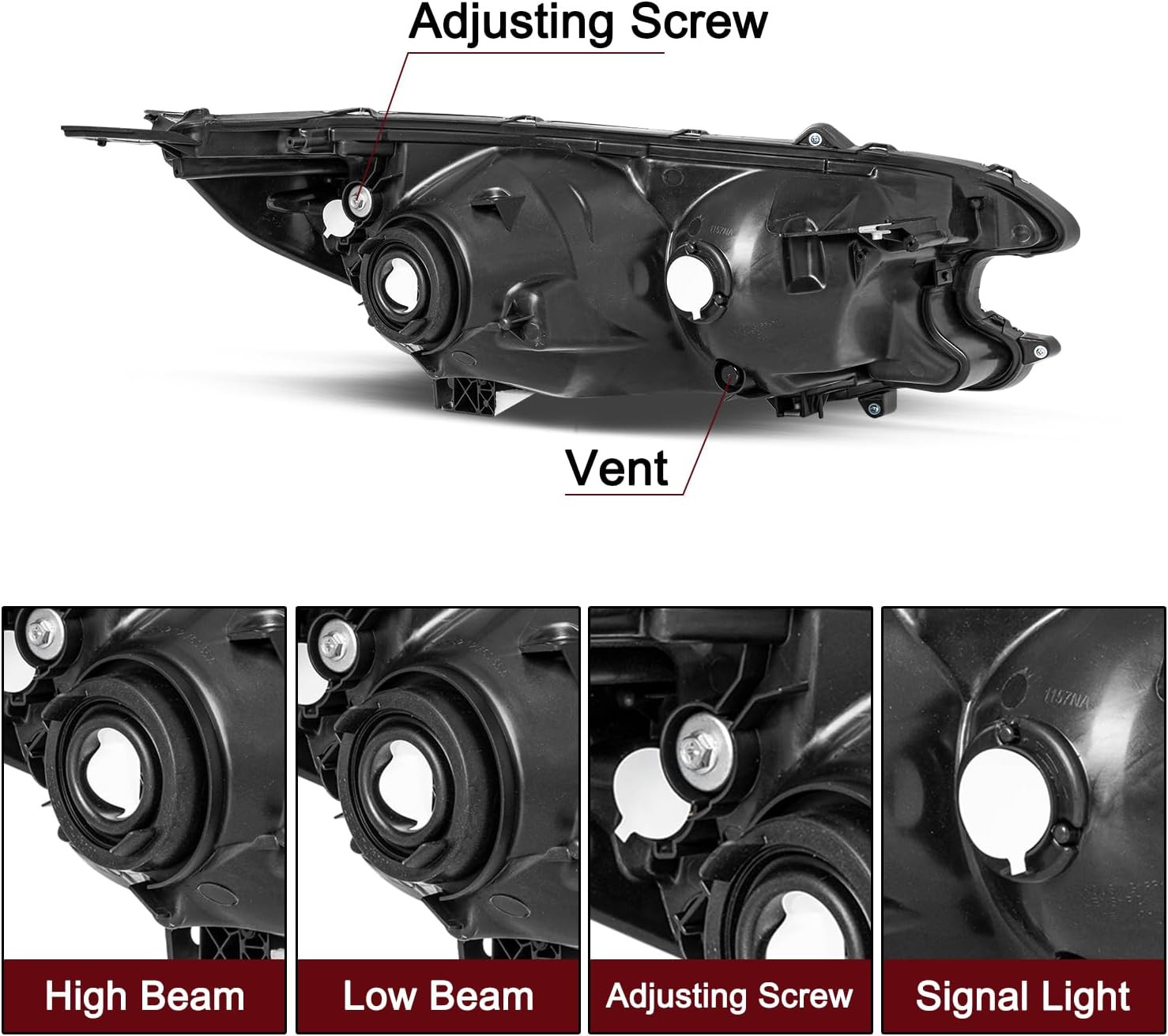 Headlight Assembly Replacement for 2012 2013 2014 Honda CR-V OE Style Headlamp H
