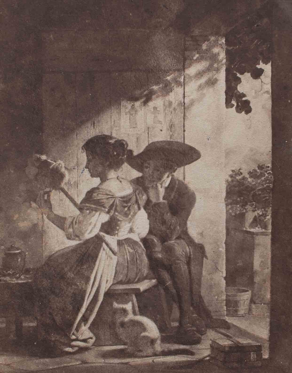 Ernst Meyer Romantic Couple Painting Reproduction Photograph Early 20th Century