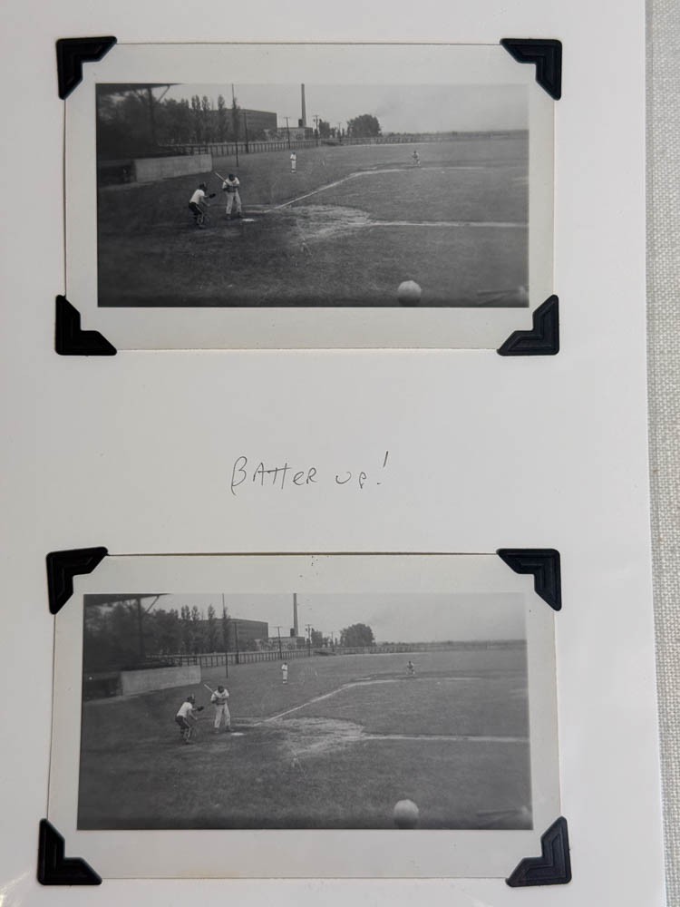 Vintage Found Photo Amateur Baseball Game Batter Up! Vernacular Snapshot c1930s