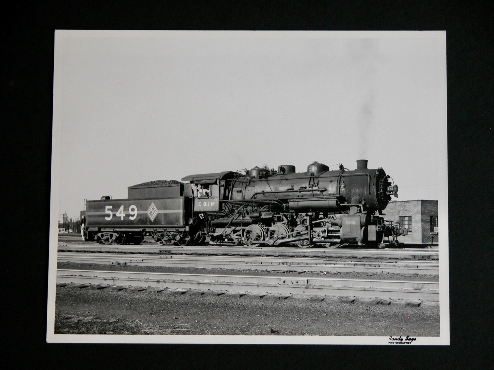 549 Locomotive Chicago & Illinois 8×10 Photograph Vtg 50s C&IM Railway Railroad
