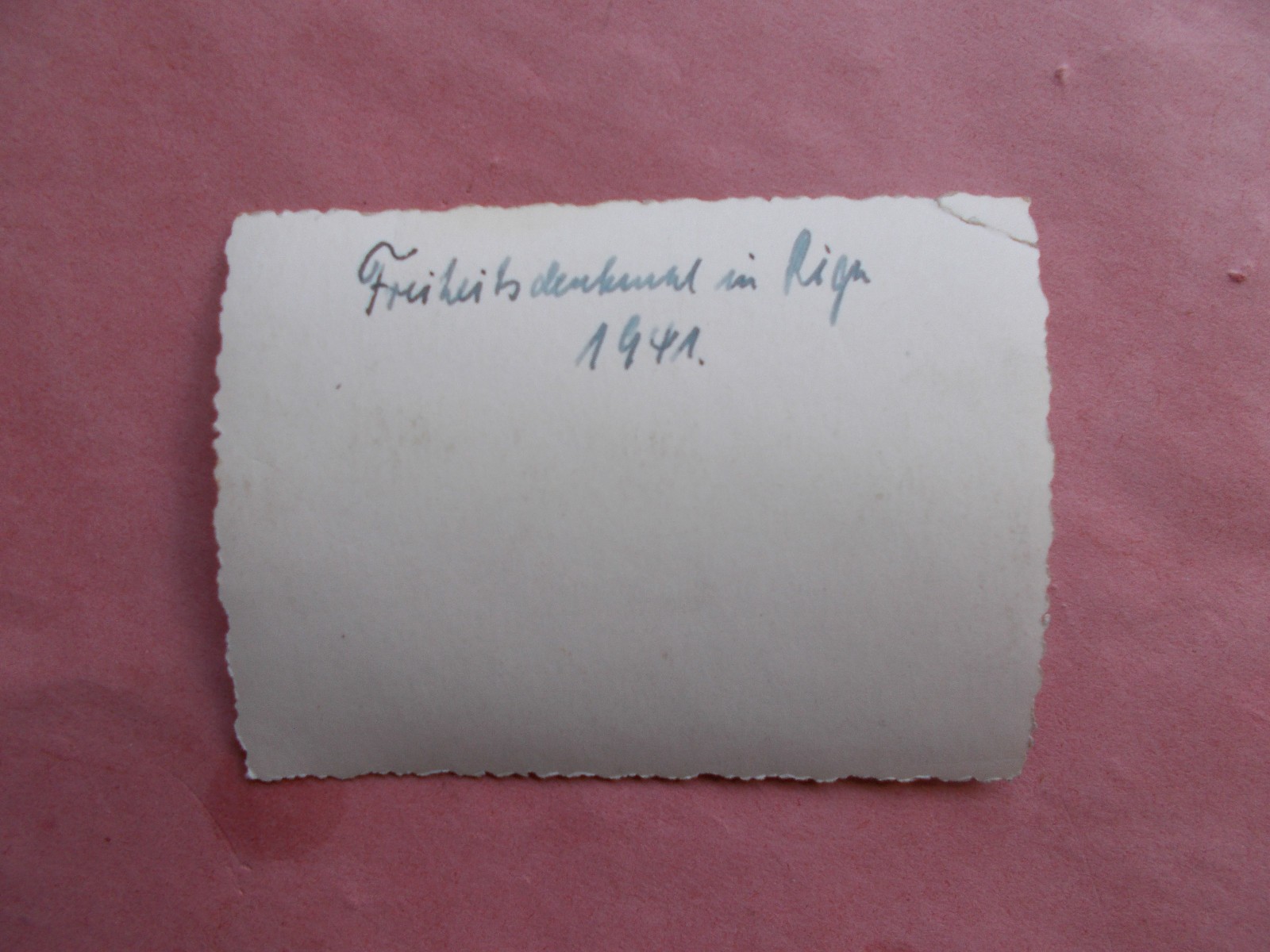 Photo – Riga – Freedom Monument – Tram – 1941 – 6.2cm x 8.5cm –