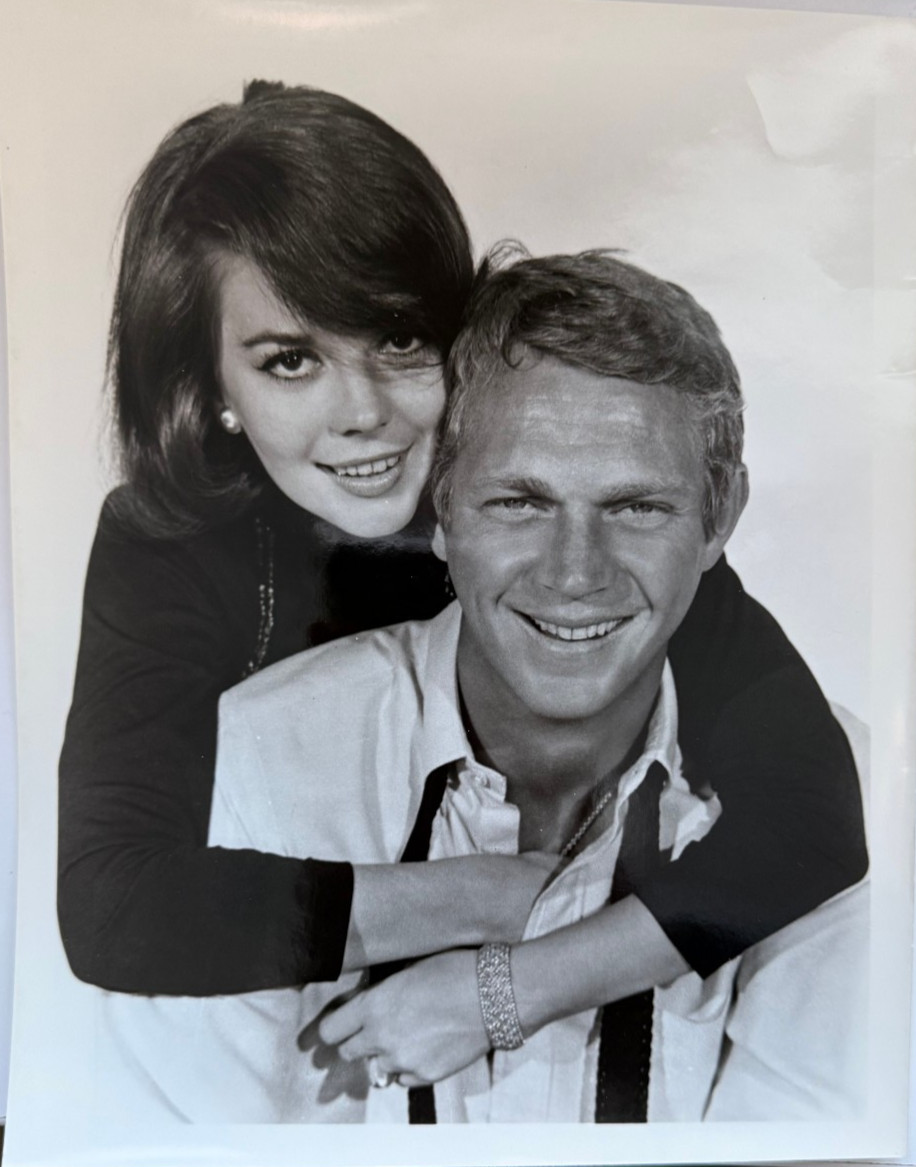 Nathalie Wood Steve McQueen Glossy 8″x10″ B&W Love w the Proper Stranger
