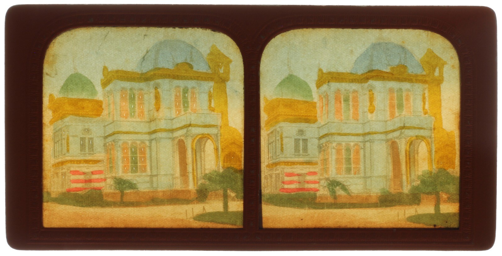 Pavilion Costa Rica At The World’s Fair Paris 1889 Stereo Photo Diorama
