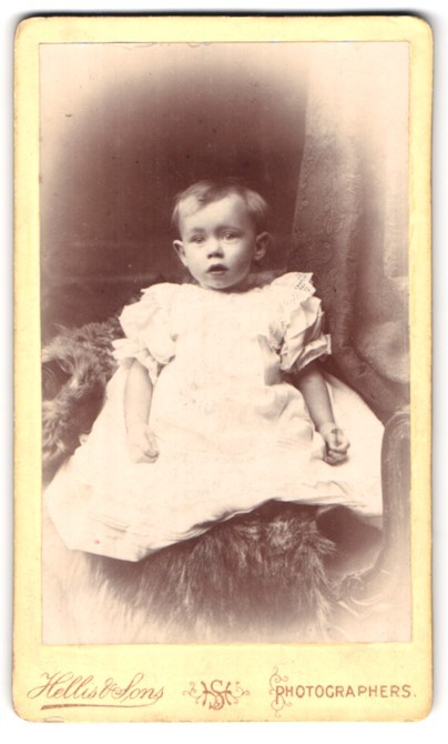 Photograph Hellis & Sons, London, 30 Clapham Road, Amazed Looking Child
