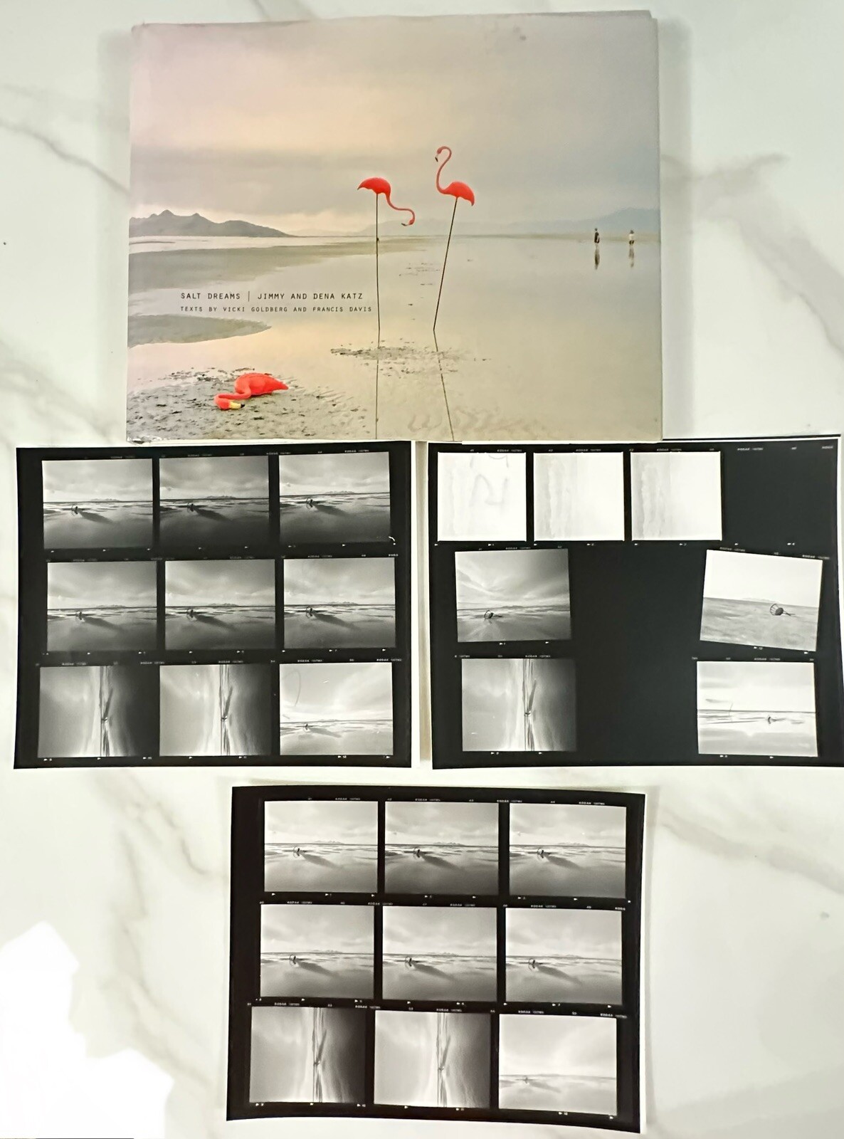 Salt Dreams Jimmy Katz & Dena Katz Book & 3 B/W Contact Sheets “Bar Stool” Image